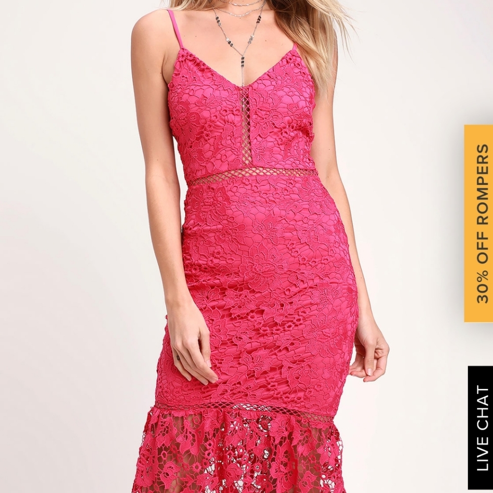 Lulu's hot pink dress! Size L